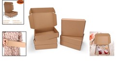 6 Pack Brown 12x9x3 inch Corrugated Shipping Mailer Boxes for Small Business