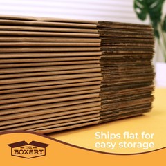 The Boxery 24″x24″x6″ Corrugated Shipping Boxes, ECT 32 – 24x24x6″, Brown