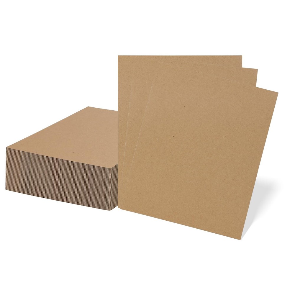 50-Pack 8x10in Corrugated Cardboard Sheets Flat Inserts for Shipping Crafts