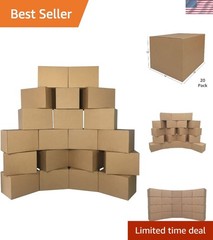 Brand New Moving Boxes Medium Pack of 20 Brown Cardboard