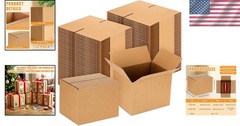 Essential 72 Pack 8x6x6 Inch Craft Boxes – Sturdy Cardboard for Gifts & Mailing