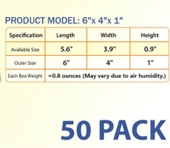 50 Pack White Corrugated Shipping Mailer Small Packaging Packing Boxes 6x4x1
