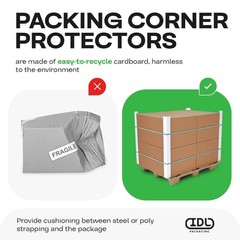Cardboard Edge Protector 2×2 (18 in) – Pack of 100, Eco-Friendly, Recyclable