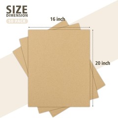 50 pack 16×20 Corrugated Cardboard Sheets Cardboard Inserts Flat Cardboard La…