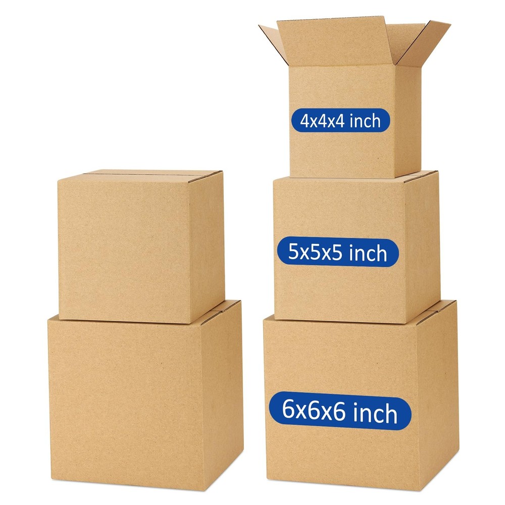 Assorted-Sizes-Shipping-Boxes-45-Pack: 4x4x4 & 5x5x5 & 6x6x6 Small-Shipping-B…