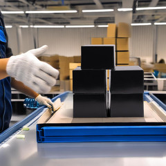 6 Pack 6X4X3 Black Shipping Boxes, Small Cardboard Mailer Boxes for Small Busine