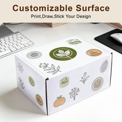 9x6x2 Inches Small Boxes, 2 Pack White Corrugated Cardboard Boxes, Recyclable…