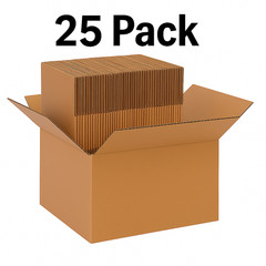 25 Pack 8x6x4 Corrugated Shipping Boxes – Mailing Packing Cardboard Cartons