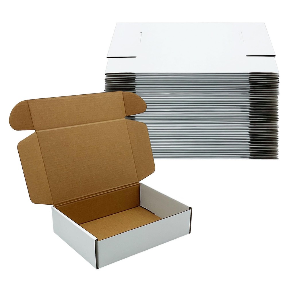 White Shipping Boxes 8x5x2 inch 50 Pack,Corrugated Boxes Mailer Packaging for…