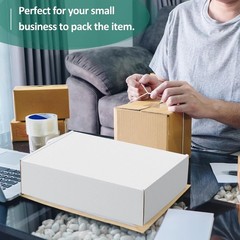 Sturdy 12x9x3 Shipping Boxes with Thank You Stickers – 20 Pack for Small Biz
