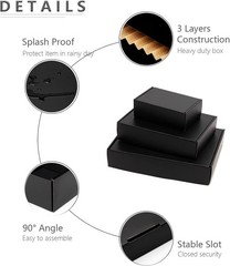 Versatile 25-Pack Lightweight Black Mailer Boxes – Perfect for Gifts & Crafts