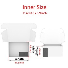Brown Shipping Boxes for Small Business Pack of 15-12x9x6 inches Cardboard Co…