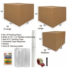 UBMOVE 5 Room Moving Kit 50 Big Moving Boxes & Moving Supplies