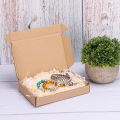 Bulk 50 Pack 6x4x1 Inch Brown Tuck Top Mailer Boxes for Small Business Shipping