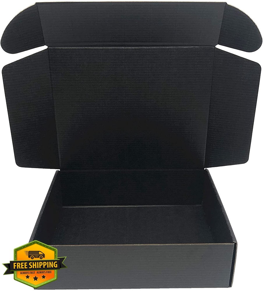 NO.1987 Black Shipping Box 14×9.5×3.1 10 Pack