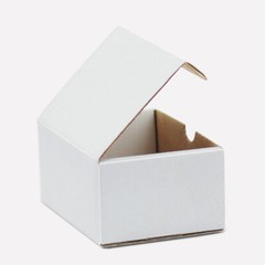 US 100Pc White Cardboard Paper Box Mailing Packing Shipping Box Corrugated 6x4x3
