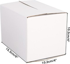 40 Pack Small Cardboard Mailing Boxes 6x4x4 White Corrugated Shipping Cartons