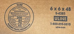 6″ x 6″ x 48″ CARDBOARD BOX – 200 lb – 5 BOX BUNDLE – TALL