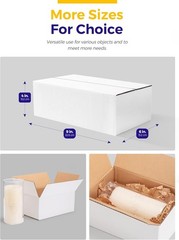 White Shipping Boxes Cardboard Corrugated Mailing Boxes Packing 9X6X4” 100 Pack