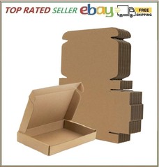 MEBRUDY 6x4x1 Inches Shipping Boxes Pack Of 50, Small Corrugated Cardboard Box
