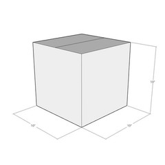 10x10x10 White Corrugated Shipping Boxes 32 ECT Single-Wall, 20/Pack