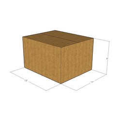 10 13x11x8 Kraft Brown Corrugated Shipping Boxes 32 ECT Single-Wall New