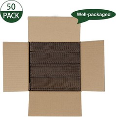 50 Pack Brown Corrugated Cardboard Sheets 4″L x 6″W, Flat Kraft Sheet for DIY…