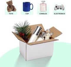 Brand New 6x4x4 Shipping Boxes 50 Pack White Cardboard