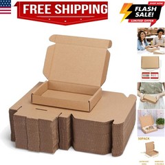 6x4x1 inch Shipping Boxes Bulk 50 Pack Brown, Tab Lock Tuck Top Mailer Boxes …