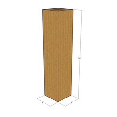 10 8x8x36 Kraft Brown Corrugated Shipping Boxes 32 ECT Single-Wall New