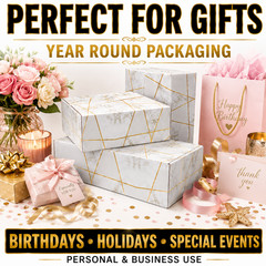9x6x3 Marble Designer Shipping Boxes 32 ECT Corrugated Gift Mailer Boxes