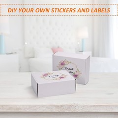 Recyclable 8x6x3 Shipping Box Set of 25 – Convenient Mailers with Stickers