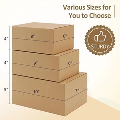 Customizable Brown Shipping Boxes – Pack of 30, Ideal 10x7x5 Size for Businesses