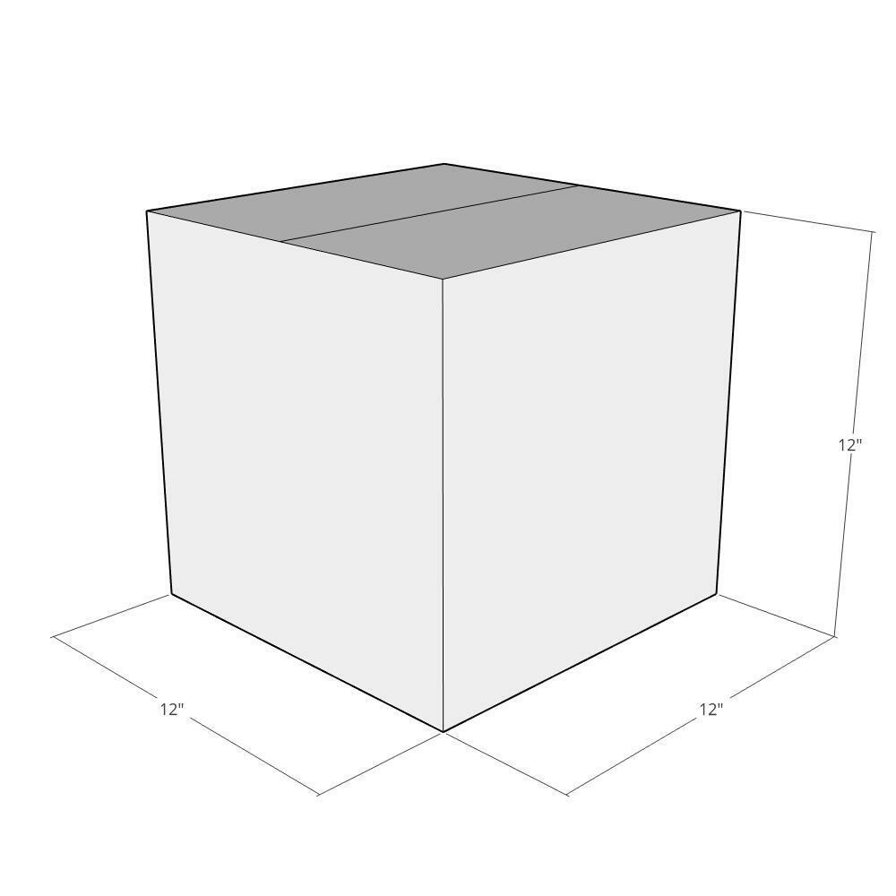 12x12x12 White Corrugated Shipping Boxes 32 ECT Single-Wall, 200/Pack