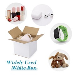 SPEPLA Shipping Boxes 6x6x6 Set of 6, White Corrugated Cardboard Box for Mail…