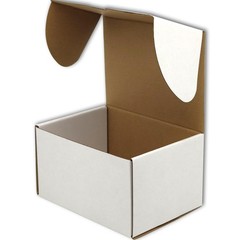 50 PCS 7x5x4 Inch White Shipping Boxes Mailer Corrugated Cardboard Packaging