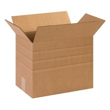14 1/2 x 8 3/4 x 12″ Multi-Depth Corrugated Carton Boxes-Pack of 25