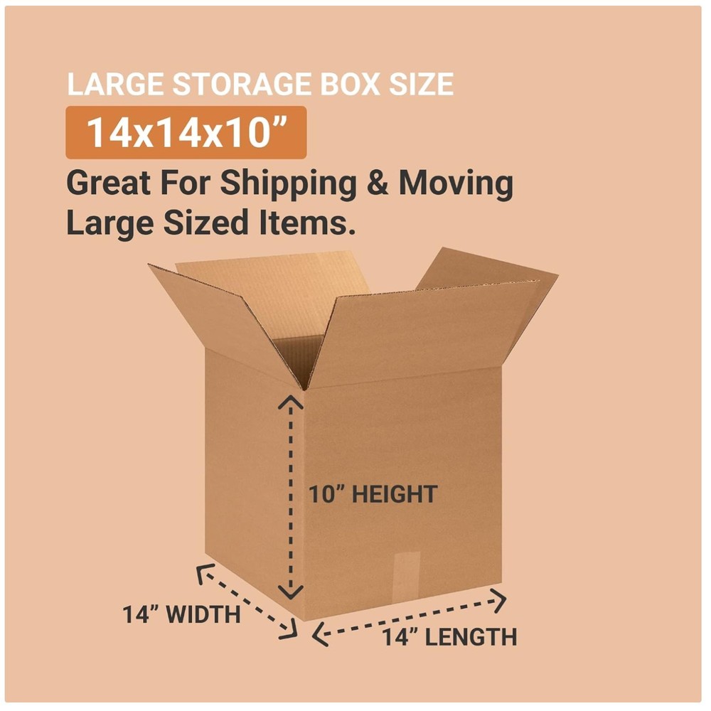 25-Pack Medium Corrugated Boxes 14x14x14 – Mailing & Packing