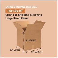 25-Pack Medium Corrugated Boxes 14x14x14 – Mailing & Packing