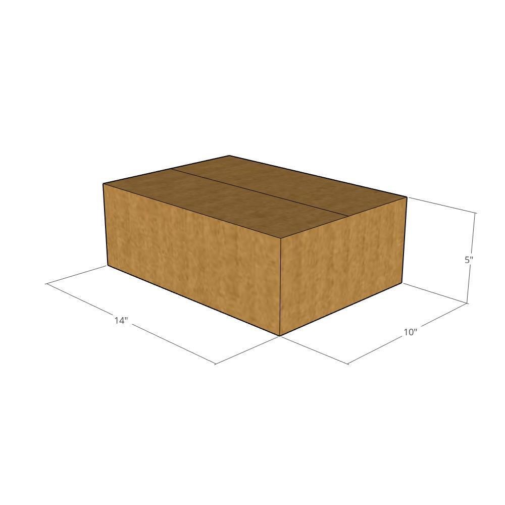 15 14x10x5 Kraft Brown Corrugated Shipping Boxes 32 ECT Single-Wall New