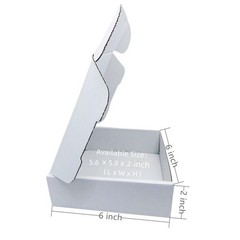 6x6x2 inch Small White Mailers Boxes Packaging Shipping Boxes Set of 10