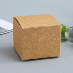 20/50Pcs Kraft Paper Packaging Box Black/White/Kraft Paper Square Candy Box Wed