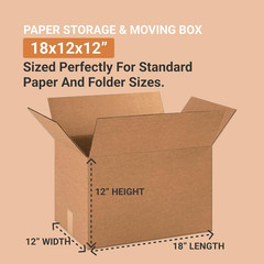 Shipping Boxes Medium 18″l x 12″w x 12″h 25-Pack – Corrugated Cardboard Box