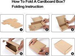 MEBRUDY 6x4x1 Inches Shipping Boxes Pack Of 50, Small Corrugated Cardboard Box