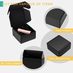 4x4x2″ Black Shipping Boxes Corrugated Cardboard Mailing Box Packaging for S…