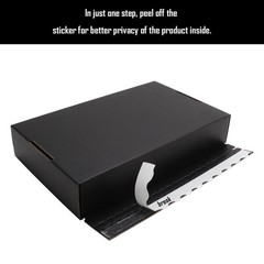 Black Shipping Packaging L10.5xW6.3xH2 Inch Hard Corrugated Box Wrap Party