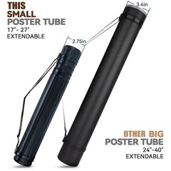 TRANSON 2-Pack Small Poster Tube Storage 17 to 27 Extendable for Documents Bluep