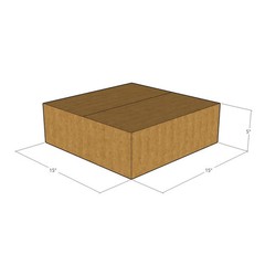 5 15x15x5 Kraft Brown Corrugated Shipping Boxes 32 ECT Single-Wall New