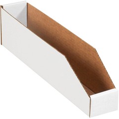 PBINBWZ318 Open Top Bin Boxes, 3″ x 18″ x 4 1/2″, Oyster White (Pack of 25)