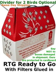 Bird Shipping Boxes Horizon (2pcs) Live Poultry Chicken- USPS Approved Bird Boxs